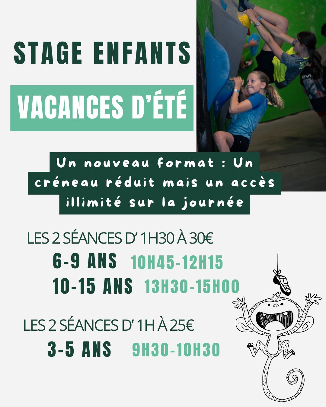 Des stages sportifs pour tous les âges